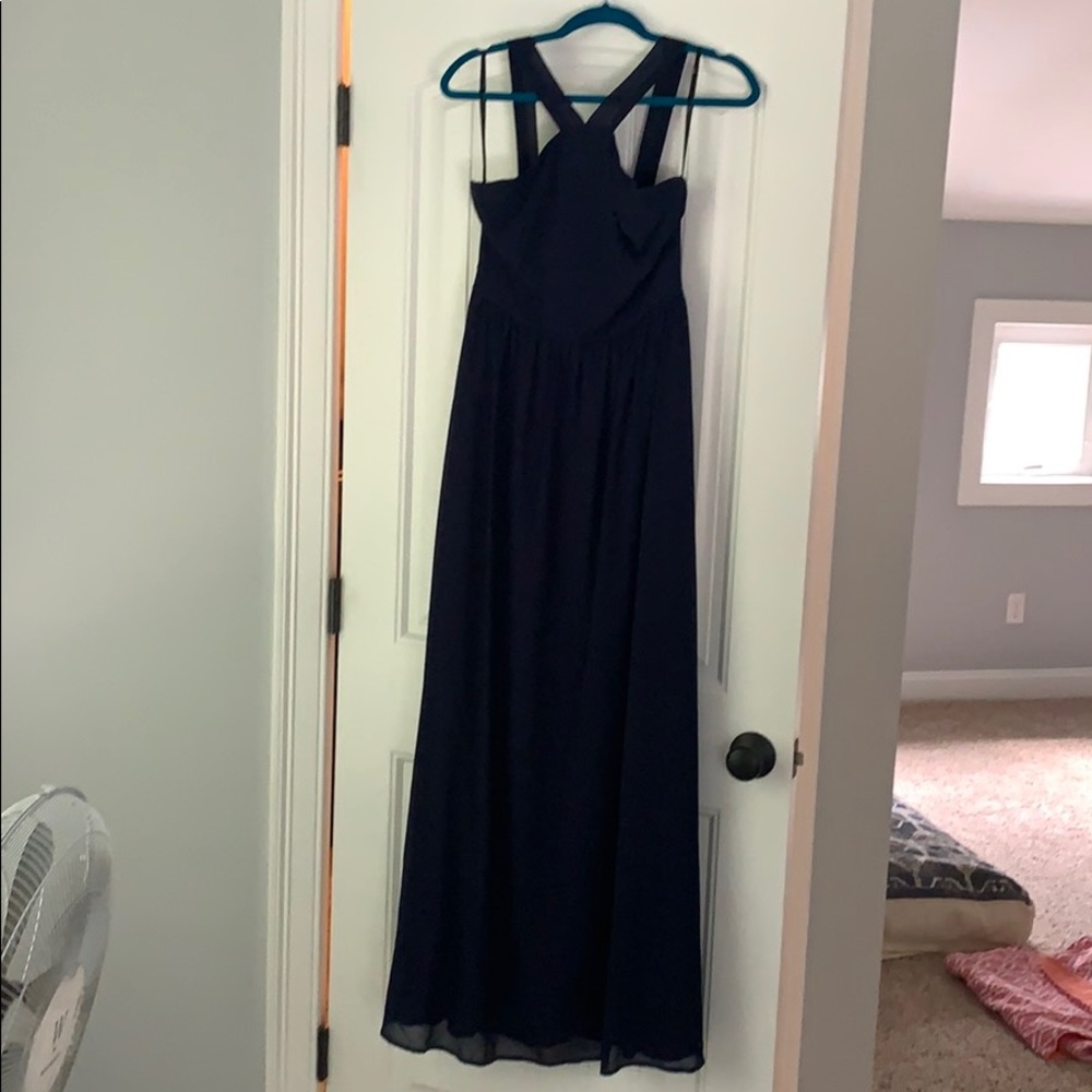 LuLu’s air of romance Navy maxi Dress, size Medium